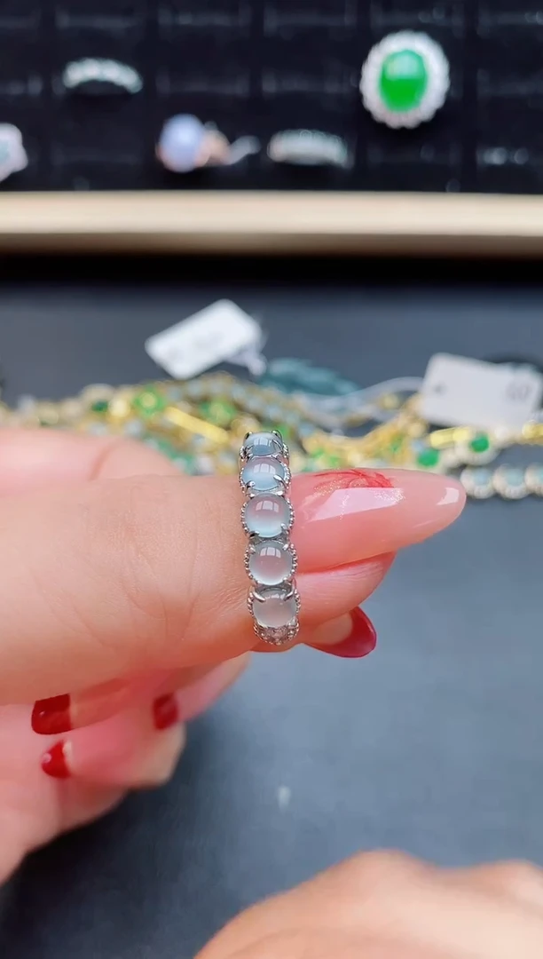 【闪购商品】翡翠戒指银S925镶嵌12121