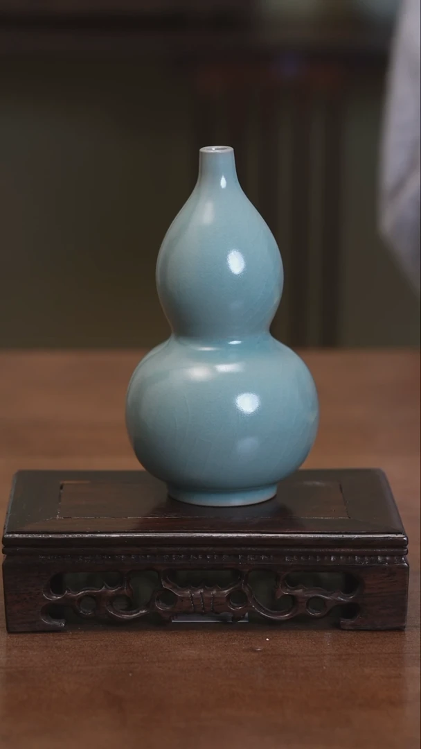 【闪购商品】清凉寺原产地仿古釉汝瓷葫芦摆件