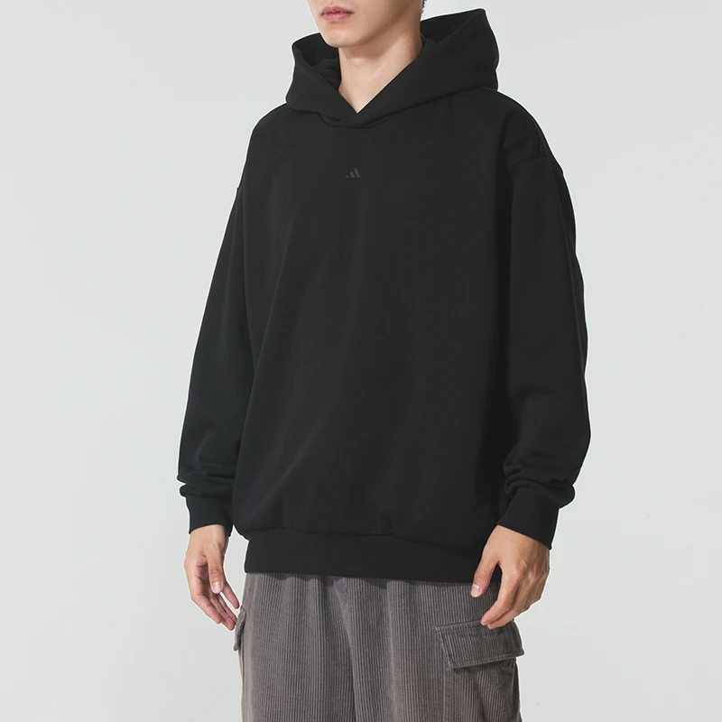 阿迪达斯卫衣男女装秋季新款潮流运动服情侣保暖连帽套头衫JX5597