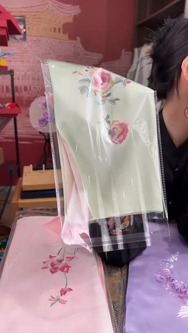 【闪购商品】刺绣苏绣100桑蚕丝丝巾