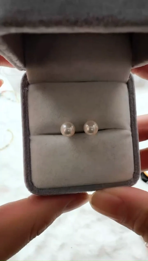 【闪购商品】海水珍珠AQ未镶嵌海水珍珠耳钉@@FZ222