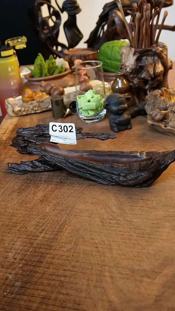C302鹰瞳手作硬木工艺横香插