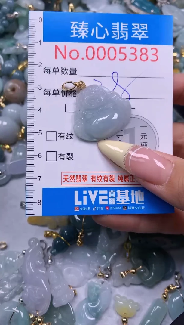 翡翠未镶嵌颈饰含绳000