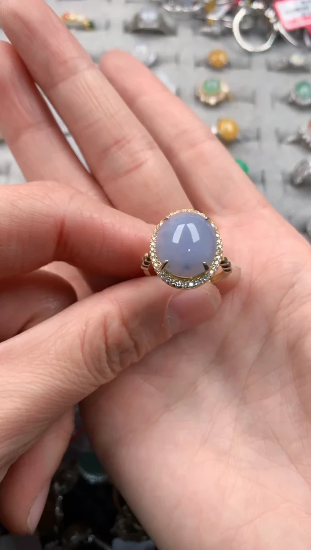 银S925镶嵌戒指翡翠444    7