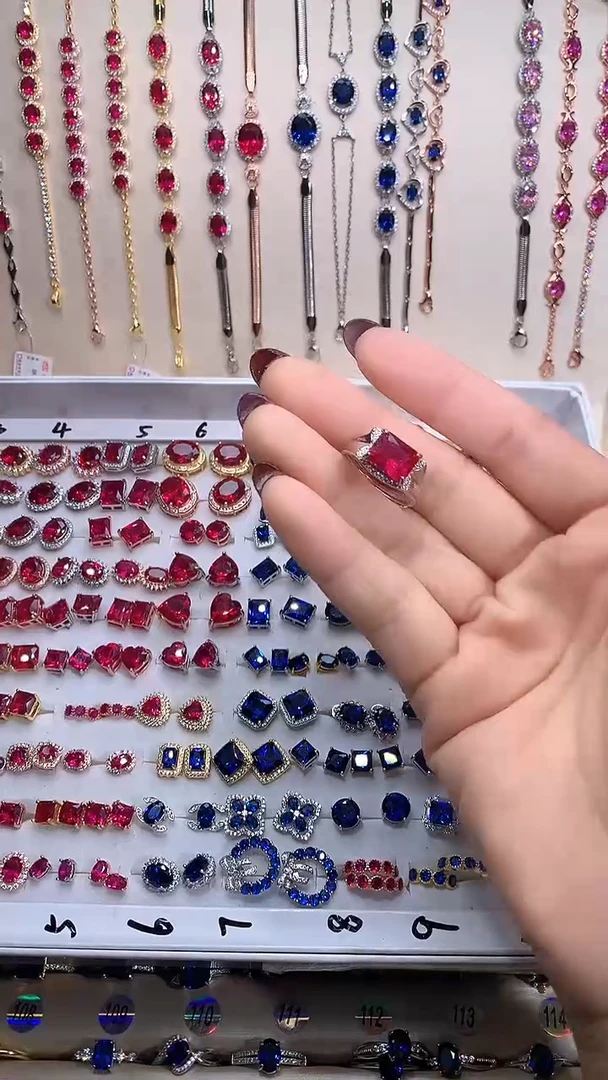 【闪购商品】红宝石戒指银S925镶嵌银色