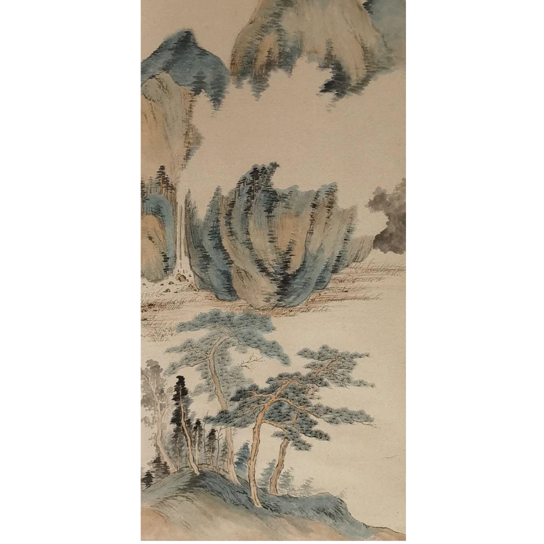 【辽拍】V250709-2-77《山水》（4平尺) 纸本镜片 ws1111