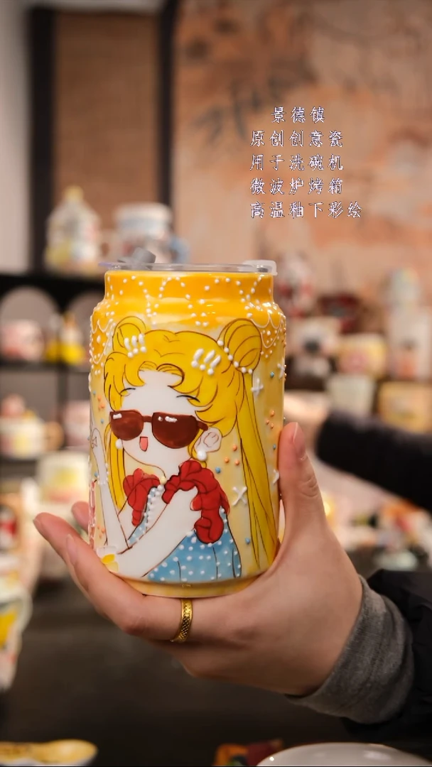 摆件陶果*麻旺的可以陶瓷手工手绘设计师款