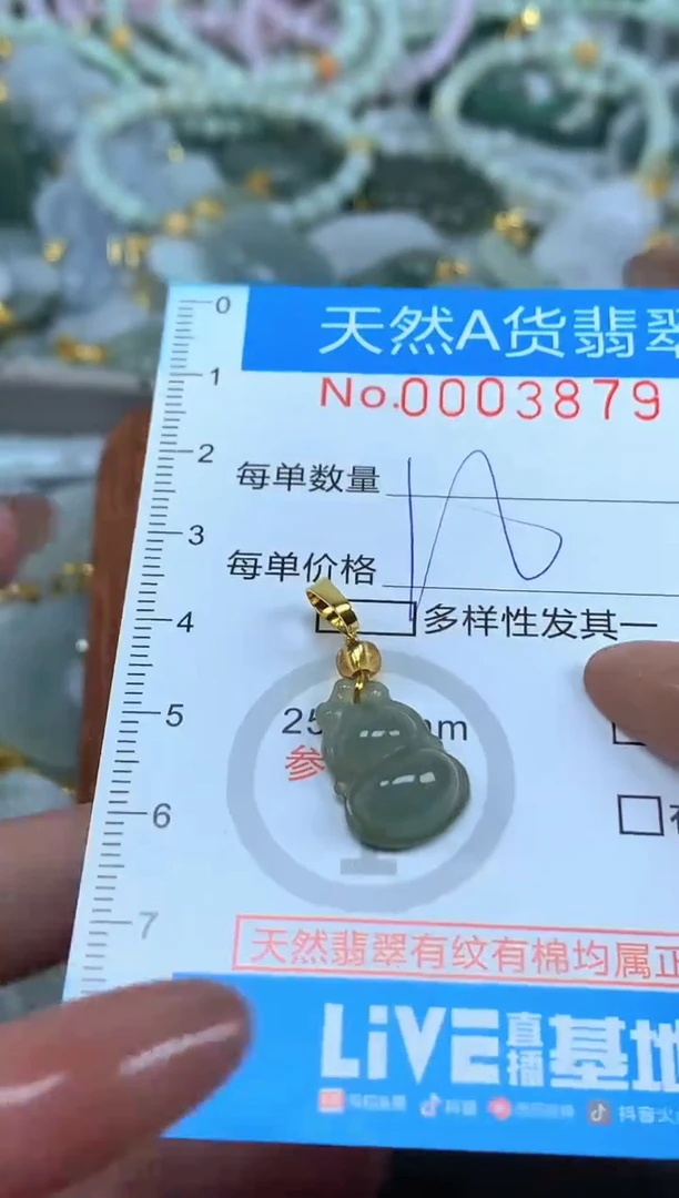 颈饰未镶嵌翡翠净货挂件-3879