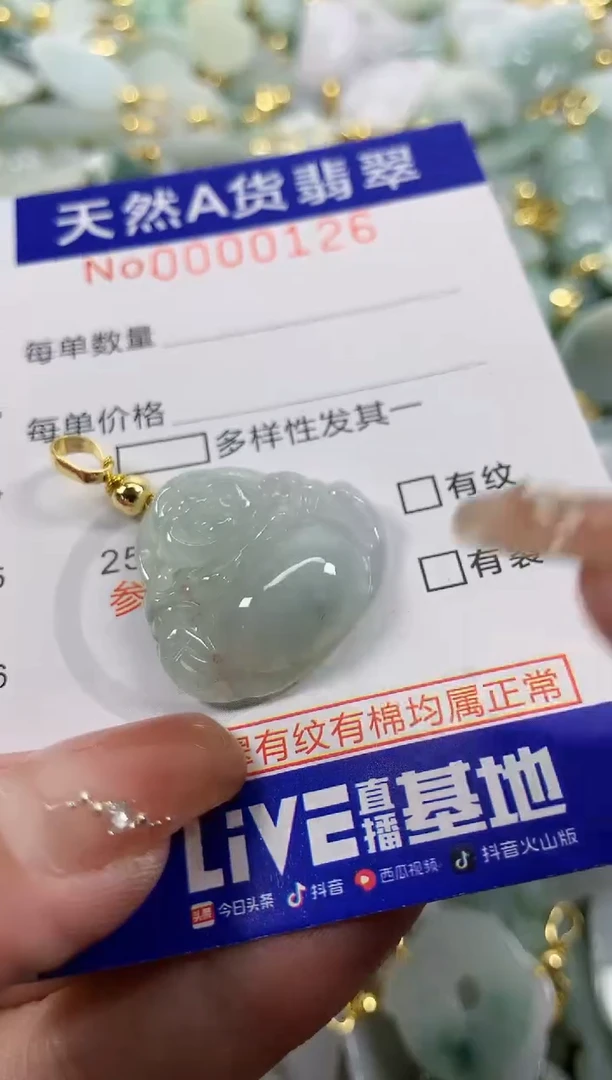 颈饰未镶嵌翡翠天然A货翡翠