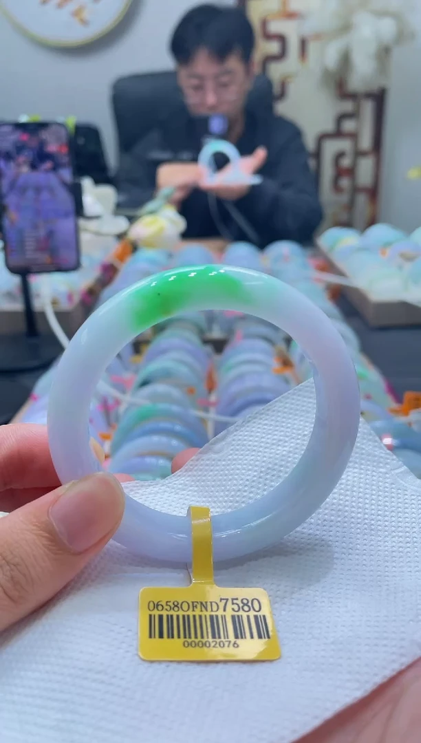 未镶嵌手镯翡翠白**悠503-58
