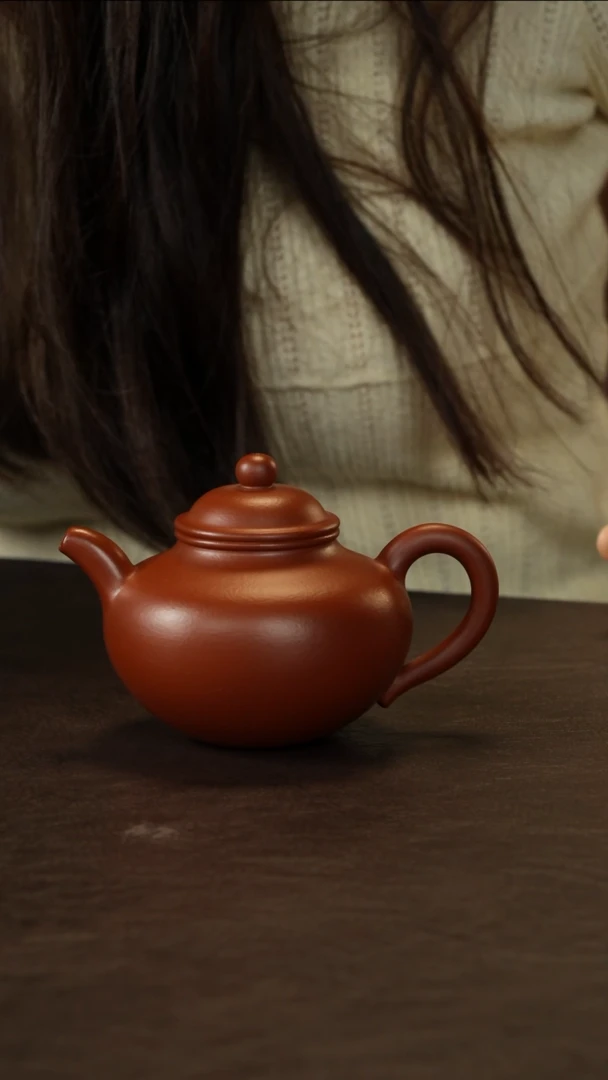 茶壶紫砂胡琪朱泥莲子约150cc