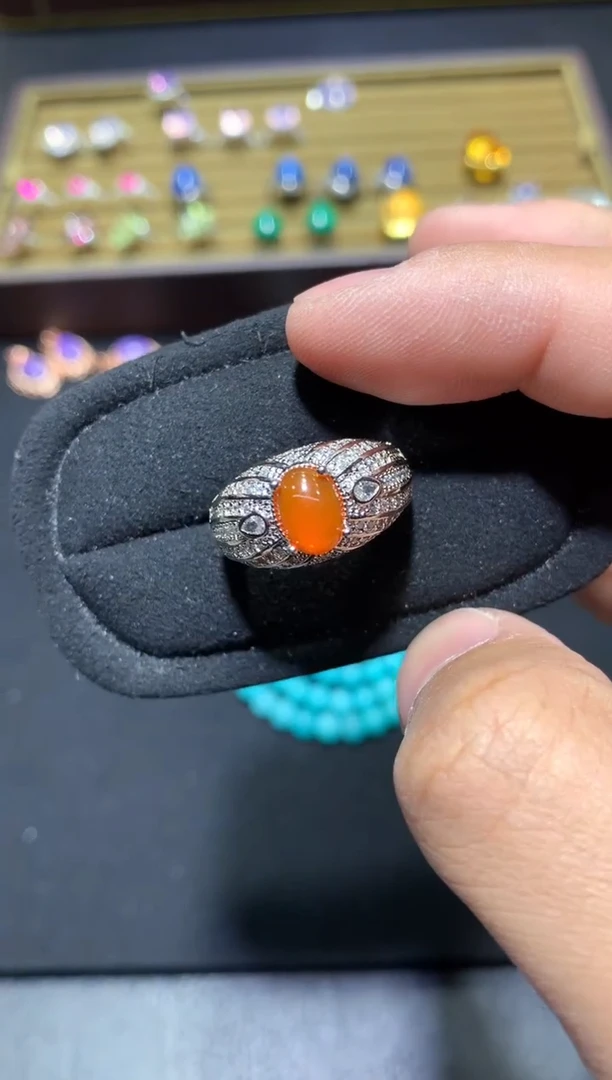 未镶嵌欧泊戒指W118