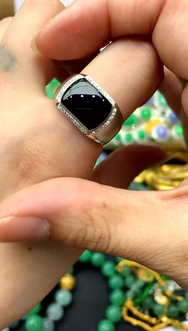 翡翠戒指18K金镶嵌359-中国好珍宝1