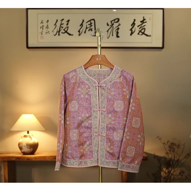 【满城风絮-香云纱外套】新中式重工香云纱外套0486