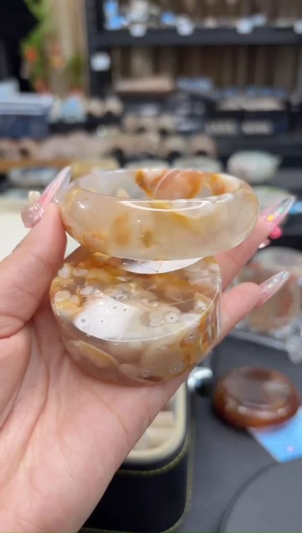 未镶嵌手镯石英质玉287(59圈赠送镯心)