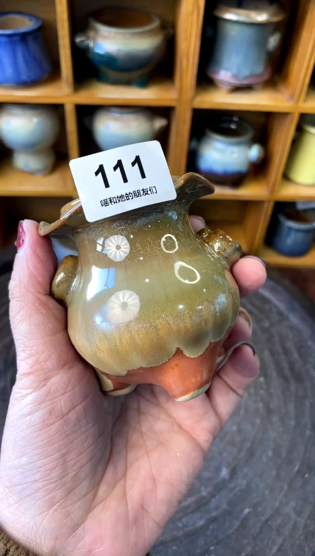 【闪购商品】陶111 内口4【喵喵团圆多肉盆】