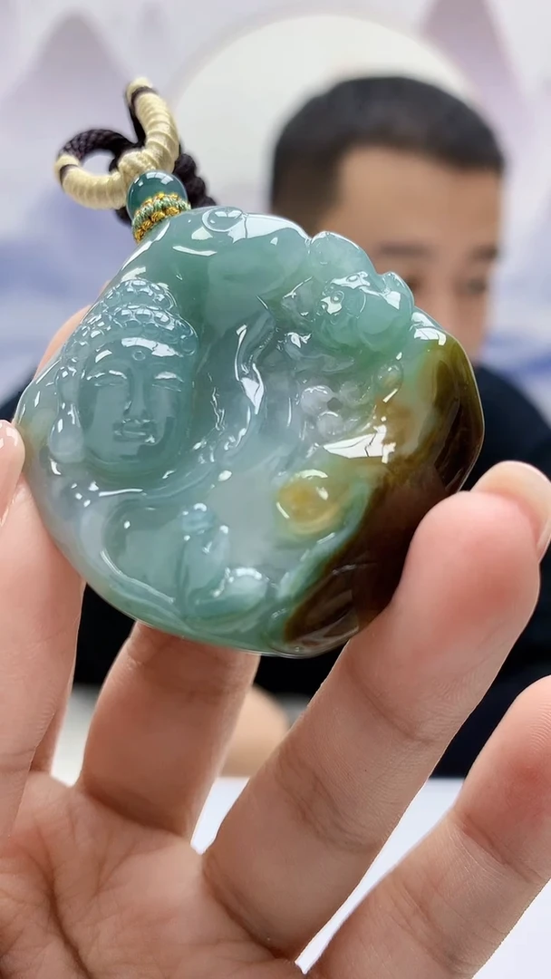 定制翡翠未镶嵌4898xx-毛货挂件17