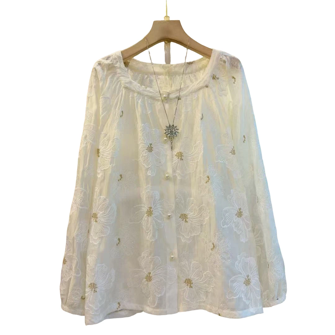 新款时尚方领重工宽松显瘦百搭设计感上衣