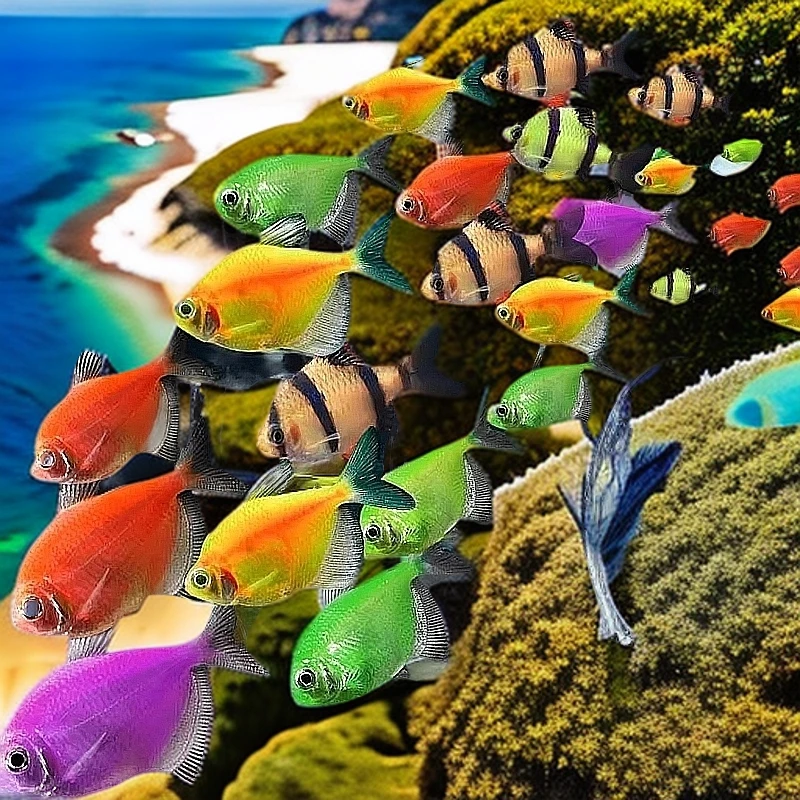 【渔场发货】天使鱼群游鱼七彩鱼小型观赏鱼热带鱼活体