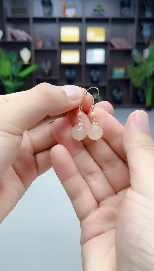银S925镶嵌耳饰玛瑙/玉髓218000