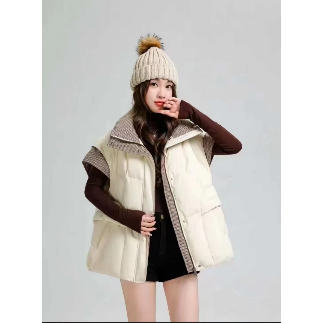 短款通勤休闲时尚白鸭绒羽绒马甲外套3127-E001