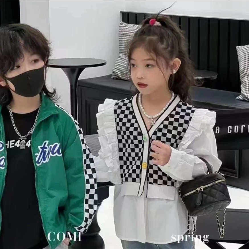 法式棋盘格衬衫9231080