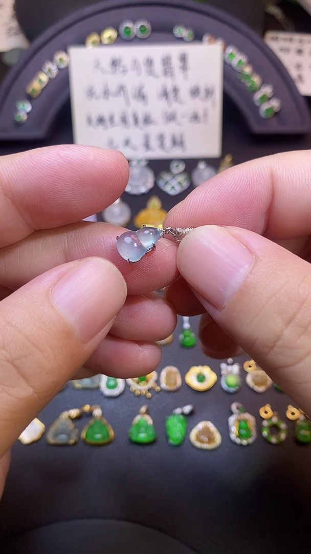 吊坠(不含链)银S925镶嵌翡翠1