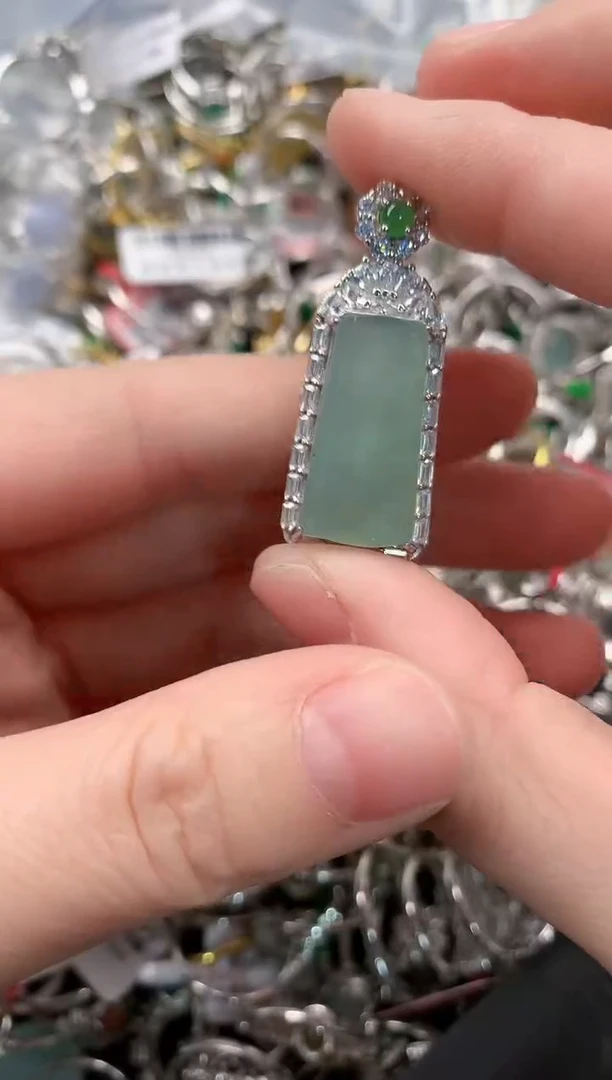 银S925镶嵌戒指翡翠333               6