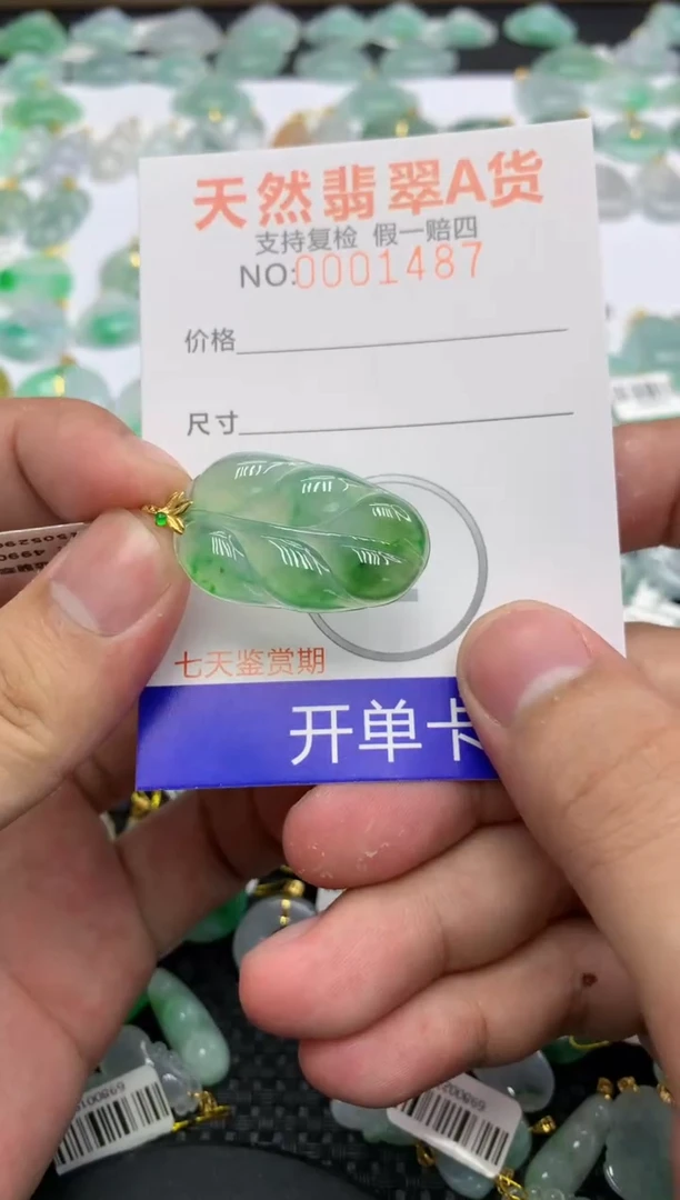 翡翠18K金镶嵌颈饰1111111111