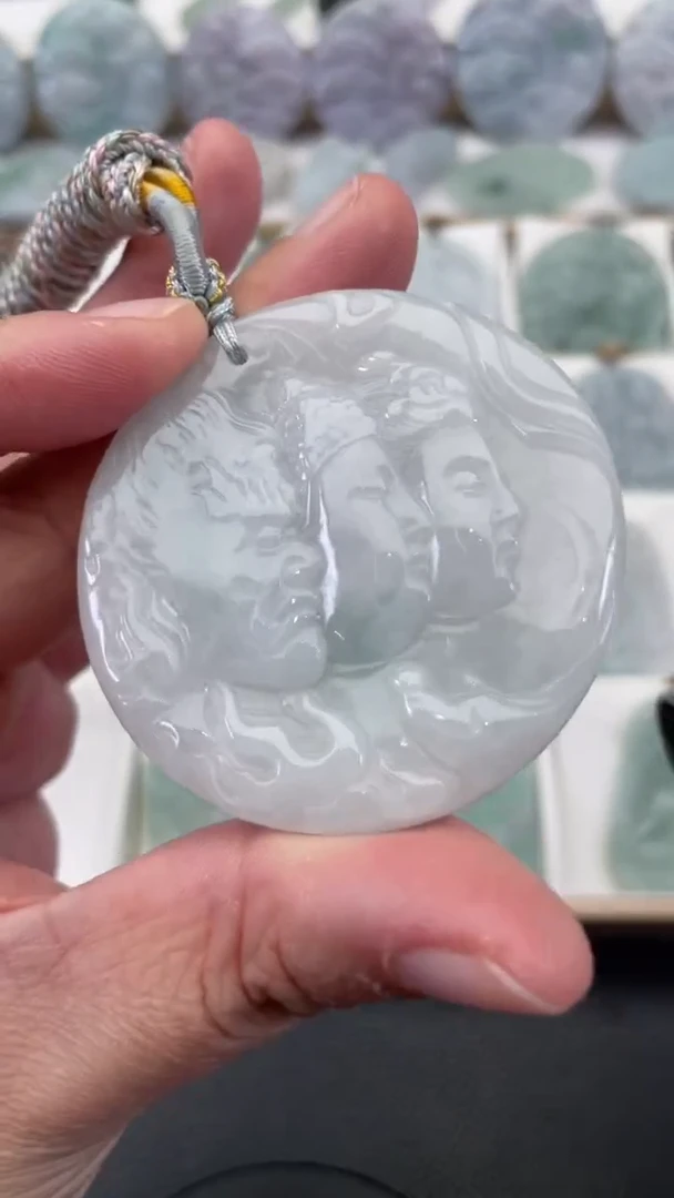 颈饰未镶嵌翡翠天然缅甸翡翠A货54