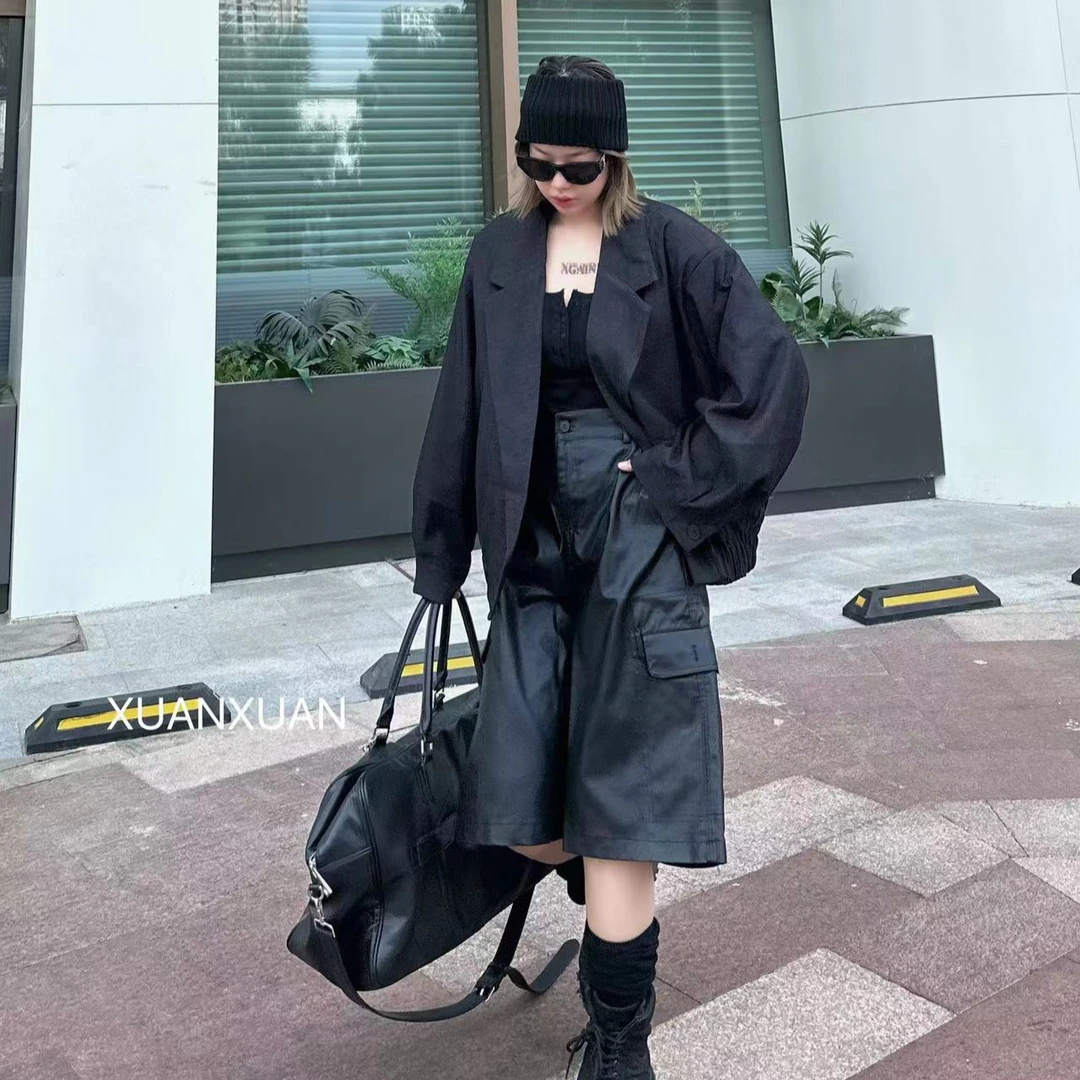 D6766秋季新品时尚设计感气质西服外套女