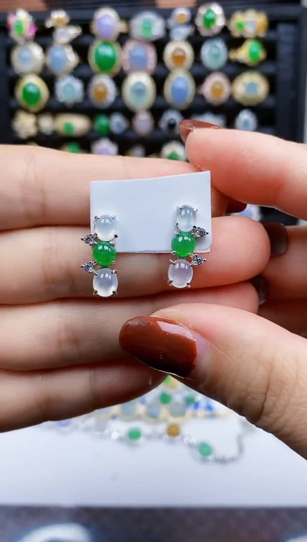 银S925镶嵌戒指翡翠334