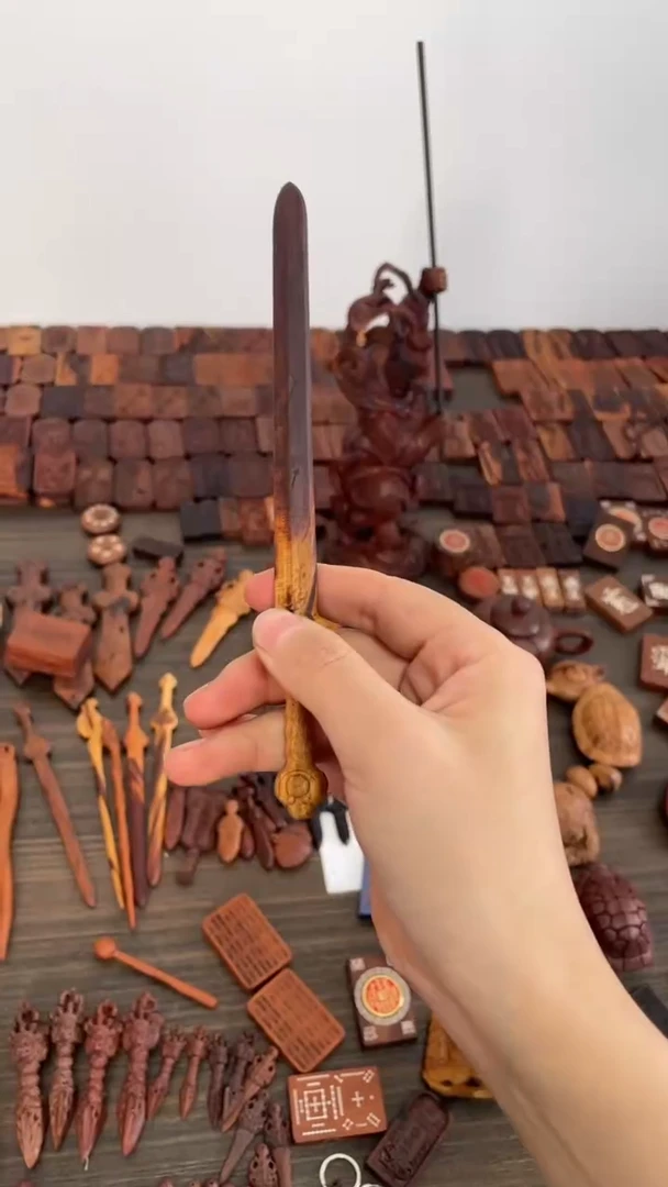 【闪购商品】木桃木十九公分天师发簪剑