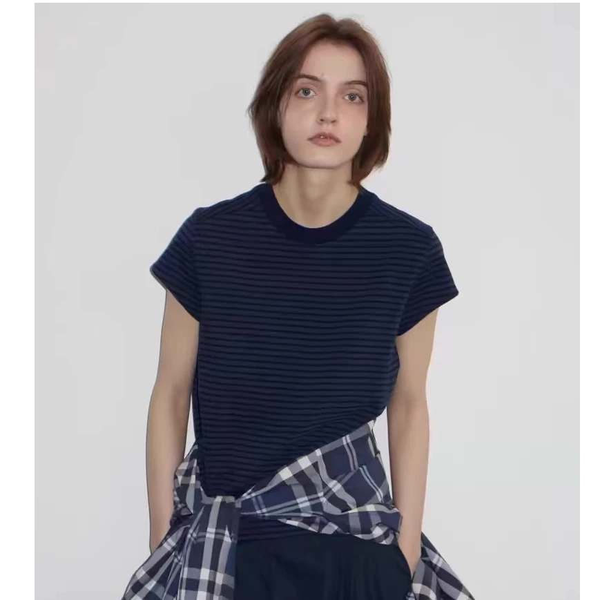 泡菜 moondal2025新款 圆领休闲百搭短袖T恤