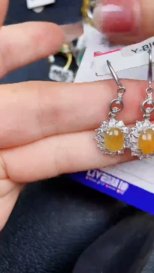 颈饰银S925镶嵌翡翠8258