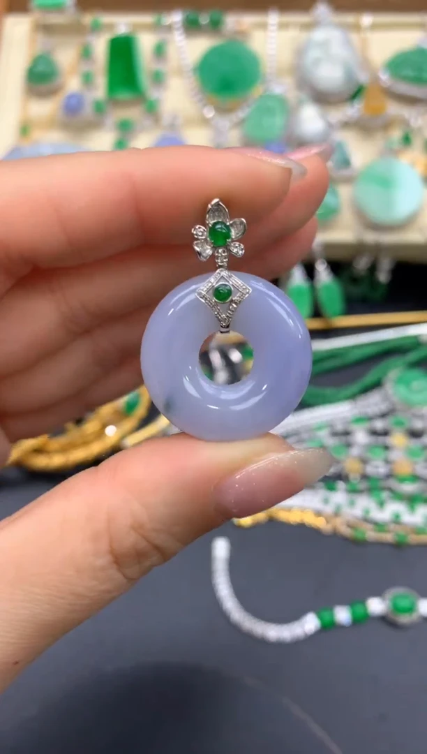 【闪购商品】翡翠颈饰18K金镶嵌65-中国好珍宝