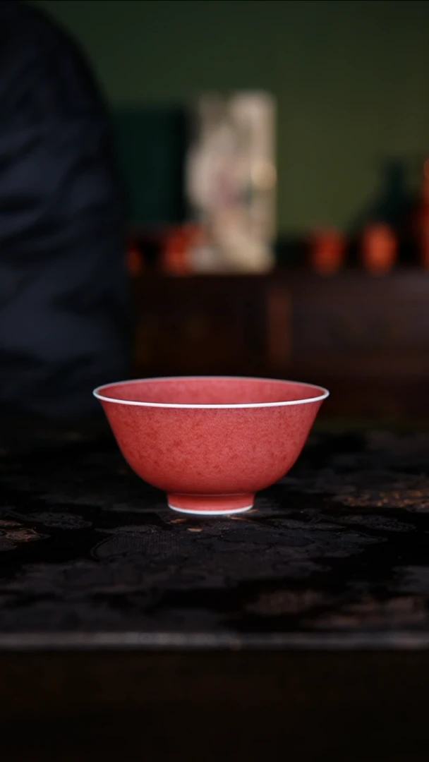 杯子白泥景德镇纯手工陶瓷豇豆红