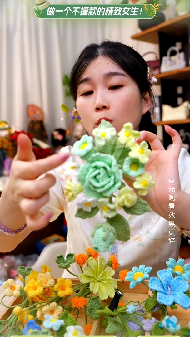 织绣【出风口花束】纯手工非遗钩织夏季百搭时尚单品