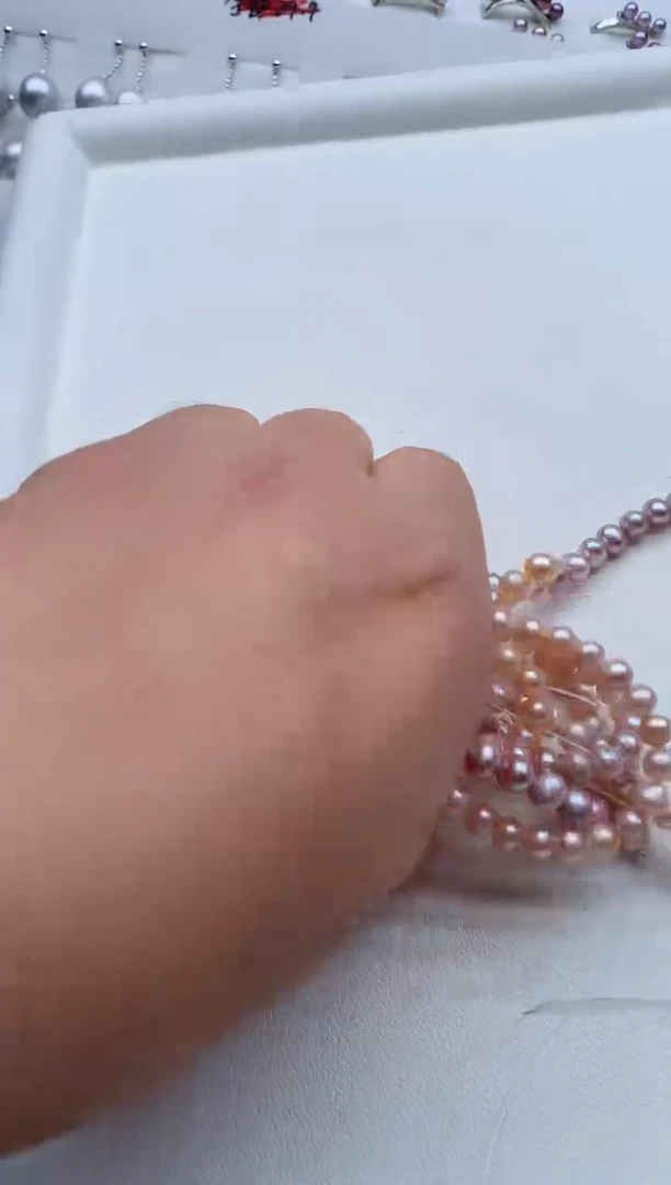 未镶嵌裸珠无扣头淡水珍珠多样性发其一，非无暇