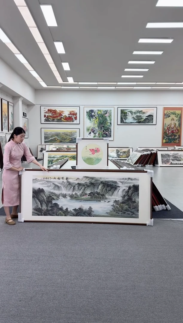 国画手绘 聚宝福地   219*88
