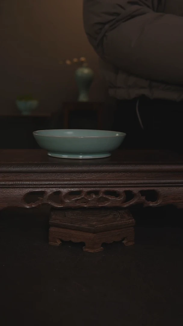 摆件瓷仿古手工鼠纹洗