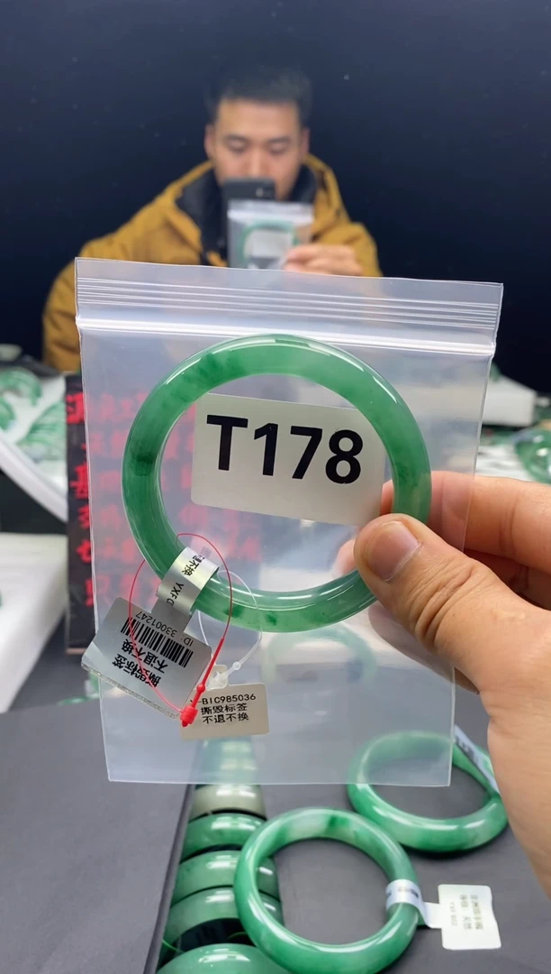 未镶嵌手镯石英质玉（非洲翠）59圈口T178