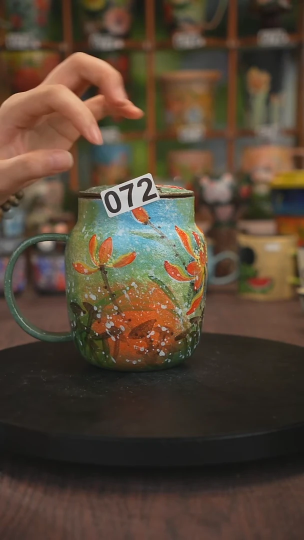 紫砂油画手绘釉下彩072