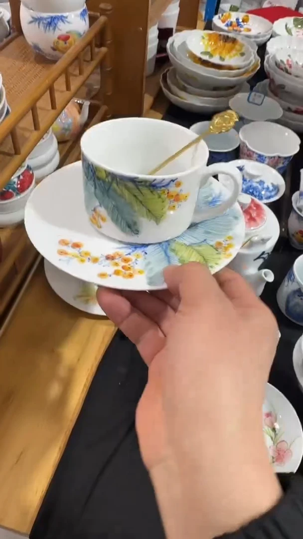 摆件陶瓷景德镇高温瓷（咖啡杯套装）