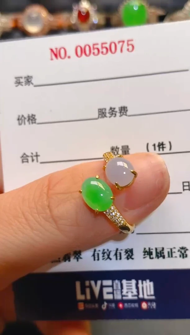 银S925镶嵌翡翠耳饰天然