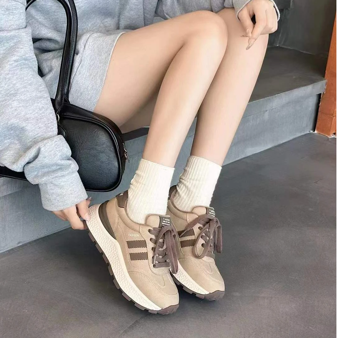 时尚厚底阿甘鞋女2025春季新款复古百搭休闲鞋CSA 267-5