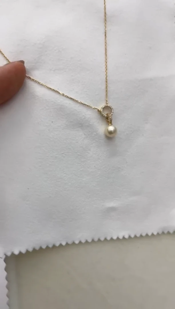 银S925镶嵌套链海水珍珠套链