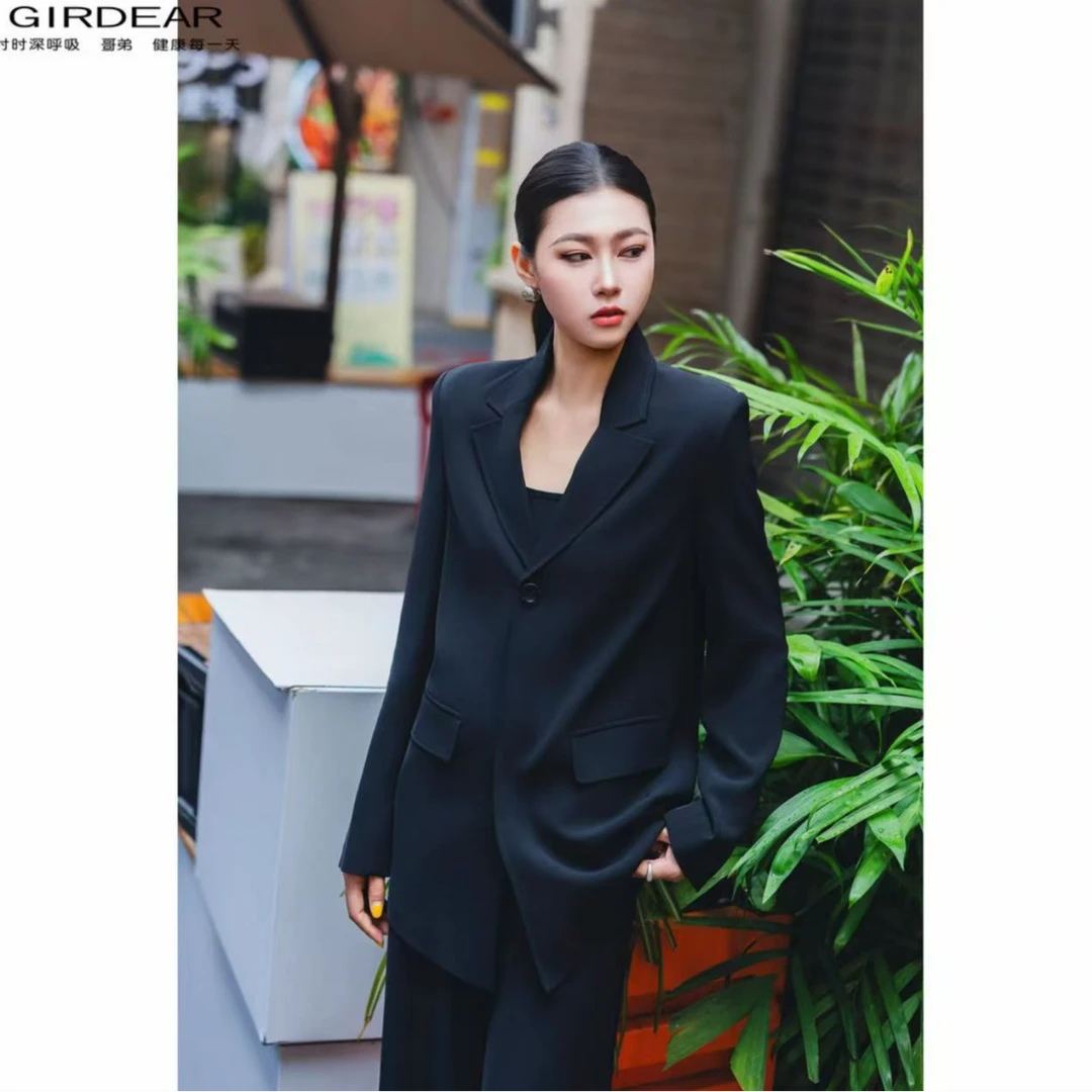 GIRDEAR/哥弟早秋新款休闲时尚气质通勤轻职场百搭西装外套140004