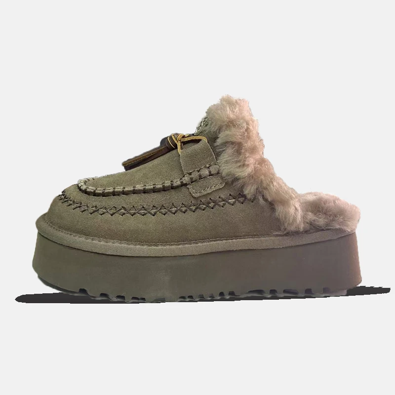 【老三家】阿尔派拖鞋雪地靴，冬天持续保暖时尚百搭