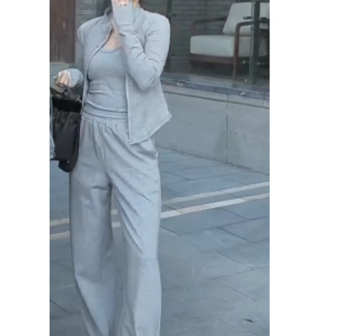 2025春季新款网红同款洋气气质爆款韩版三件套休闲套装CC-23